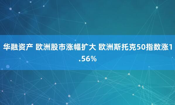 华融资产 欧洲股市涨幅扩大 欧洲斯托克50指数涨1.56%