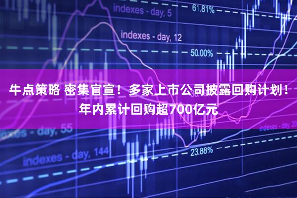 牛点策略 密集官宣！多家上市公司披露回购计划！年内累计回购超700亿元