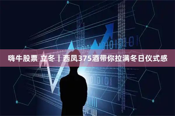 嗨牛股票 立冬｜西凤375酒带你拉满冬日仪式感