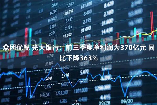 众团优配 光大银行：前三季度净利润为370亿元 同比下降363%