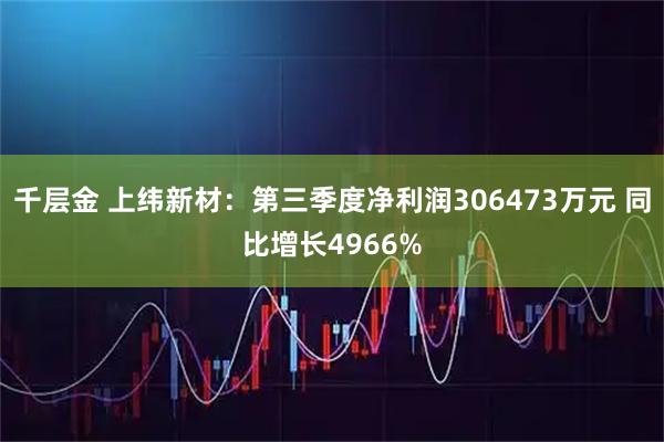 千层金 上纬新材：第三季度净利润306473万元 同比增长4966%
